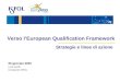 1 Verso lEuropean Qualification Framework Strategie e linee di azione 26 gennaio 2009 Luca Dordit Consulente ISFOL