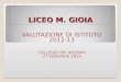 LICEO M. GIOIA VALUTAZIONE DI ISTITUTO 2012-13 COLLEGIO DEI DOCENTI 27 settembre 2013