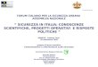 FORUM ITALIANO PER LA SICUREZZA URBANA ASSEMBLEA NAZIONALE SICUREZZA IN ITALIA: CONOSCENZE SCIENTIFICHE, PROGETTI OPERATIVI E RISPOSTE POLITICHE GENOVA