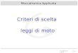 Ing Gabriele Canini Meccatronica Applicata Criteri di scelta leggi di moto