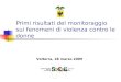 Primi risultati del monitoraggio sui fenomeni di violenza contro le donne Volterra, 28 marzo 2009