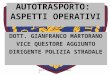 Dott. Gianfranco Martorano AUTOTRASPORTO: ASPETTI OPERATIVI DOTT. GIANFRANCO MARTORANO VICE QUESTORE AGGIUNTO DIRIGENTE POLIZIA STRADALE