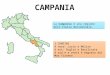 CAMPANIA La Campania è una regione dellItalia meridionale. I CONFINI A nord: Lazio e Molise A est: Puglia e Basilicata A sud e a ovest è bagnata dal Mar