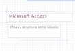 Microsoft Access Chiavi, struttura delle tabelle