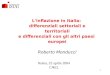 1 L'inflazione in Italia: differenziali settoriali e territoriali e differenziali con gli altri paesi europei Roberto Monducci Roma, 22 aprile 2004 CNEL