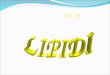 Lipidi  Classe di sostanze organiche costituitte da C, H e O  I lipidi hanno una comune proprietà fisica: essi sono insolubili in acqua e solubili in