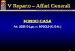 1 V Reparto – Affari Generali FONDO CASA Art. 1836 D.Lgs. n. 66/2010 (C.O.M.)