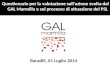 Questionario per la valutazione sull'azione svolta dal GAL Marmilla e sul processo di attuazione del PSL Baradili, 01 Luglio 2014