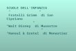 SCUOLE DELL’INFANZIA ”Fratelli Grimm” di San Cipriano “Walt Disney” di Musestre “Hansel & Gretel” di Monastier