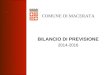 COMUNE DI MACERATA BILANCIO DI PREVISIONE 2014-2016