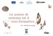 Le azioni di sistema ed il percorso formativo Dr. Stefano Gaspari