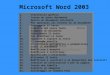 Microsoft Word 2003 1. Interfaccia grafica 2.Creare un nuovo documento 3.Aprire un documento esistente 4.Per spostarsi all’interno di un documento 5.Correggere