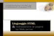 Linguaggio HTML & realizzazione di pagine su Web server Caratteristiche di un sito Web: fasi di realizzazione e linguaggio HTML