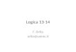 Logica 13-14 F. Orilia orilia@unimc.it. Lezz. 10-11 28 Ott. 2013