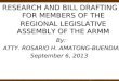 Research and Bill Drafting