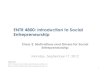 ENTR4800 Class 2 - Motivations and Drivers for Social Entrepreneurship