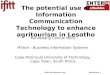 The Potential Use of Information Communication Technology to enhance agritourism in Lesotho