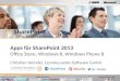 Apps für SharePoint 2013 (Office Store, Windows 8, Windows Phone 8)