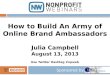 How to Build An Army of Online Brand Ambassadors