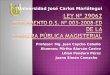 Carrera Pública Magisterial  Ley nº 29062 - Perú