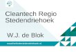 Cleantech Regio Stedendriehoek W.J. de Blok. Introductie Wim de Blok 61 jaar, geboren en getogen in Amsterdam Studie scheikunde aan de UvA 1971-1977 Werkzaam