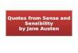 Quotes from Sense and Sensibility