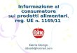 Info consumatori prodotti alimentari_reg UE n. 1169/2011