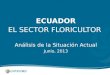 Ecuador: El sector floricultor, un análisis de la situación actual