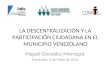 C:\Fakepath\DescentralizacióN Y ParticipacióN En El Municipio Venezolano