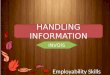 EMPLOYABILITY SKILLS - HANDLING INFORMATION ( INVOIS )