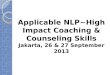 Coaching counseling skills