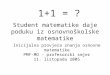 Student matematike daje poduku Iz osnovnoškolske matematike