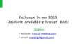 Database Availability Group mail exchange 2013