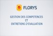Presentation FLORYS - Gestion des compétences - Entretien Evaluation