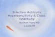 β Lactam antibiotic hypersensitivity  cross-reactivity