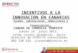 Jornada incentivos a la innovación. Cámara de  Comercio de Tenerife. 14 junio 2012