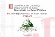 Presentació del Pla Interdepartamental de Salut Pública (PINSAP) al Palau de la Generalitat