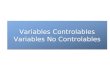 Variables controlables variables no controlables