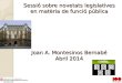 Sessió abril novetats legislatives Funció Pública catalana 2014