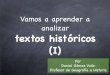 Análisis de textos históricos (I)