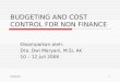 Budgeting and Cost Control for Non Finance