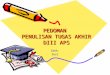 Pedoman Penulisan Kaya Ilmiah APS FISIP UNDIP (Rapat d3 Okt 09)