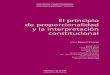 Interpretación constitucional y el principio de proporcionalidad 352pp