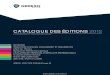Catalogue des Éditions GERESO 2012