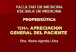 Apreciacion General Del Paciente-Agreda 2
