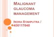 Malignant Glaucoma Diagnosis and Management