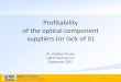 Profitability of Optical Component Suppliers - CIOE 2012