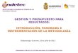 GESTION Y PRESUPUESTO PARA RESULTADOS: INTRODUCCIÓN, PANORAMA E INSTRUMENTACIÓN DE LA METODOLOGÍA