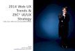 2014 Web UX Trends & Zero Effort & Connected UX/UI strategy