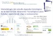 Metodología Proyecto Agenda Estratégica de Innovación: Itinerarios Tecnologicos para Hoteles, Agencias de Viajes y Restaurantes